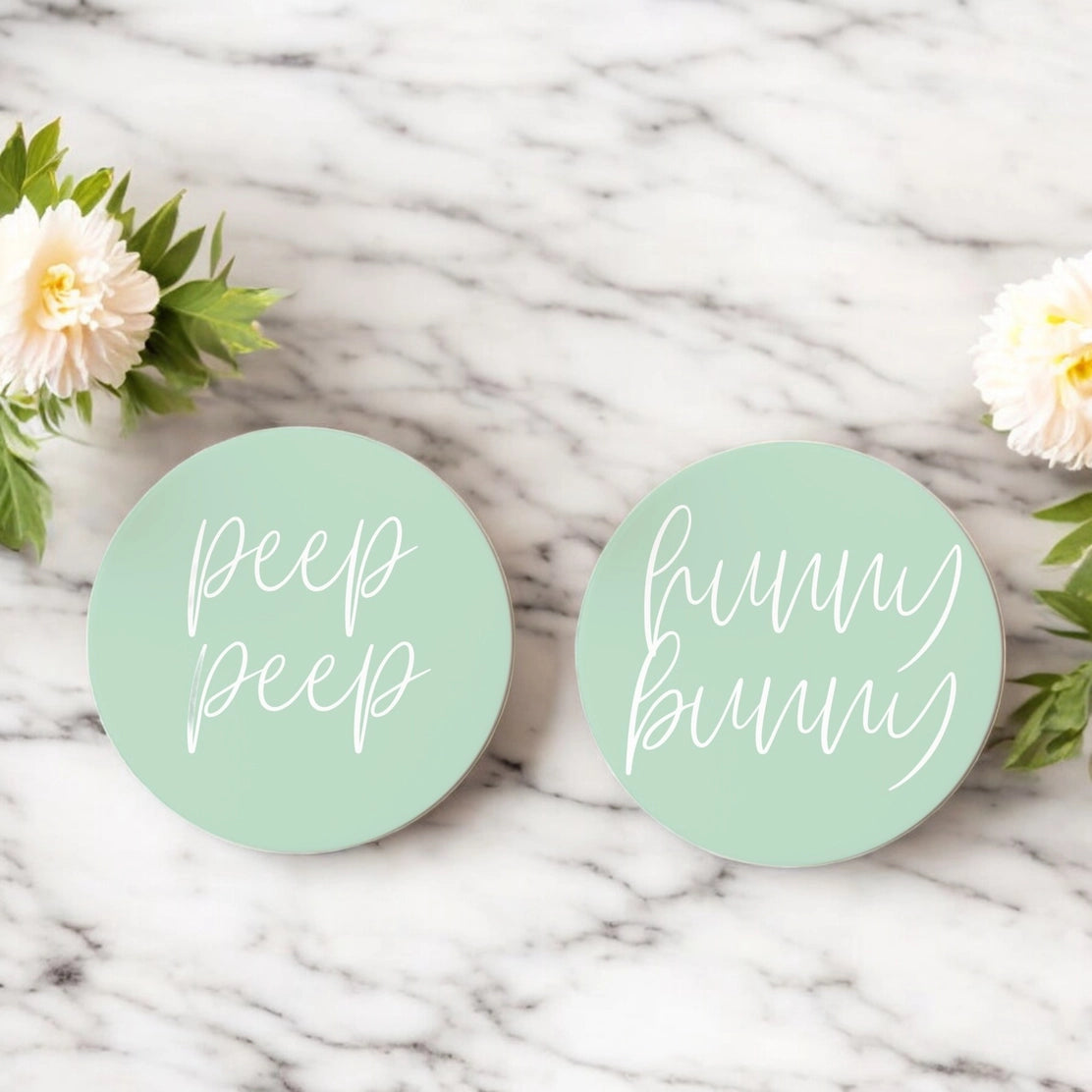 Coffee Bar Spring Ceramic Coasters