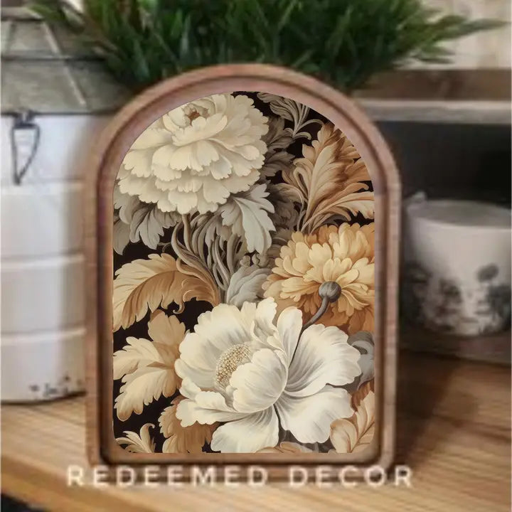 Arch Top Floral Neutral