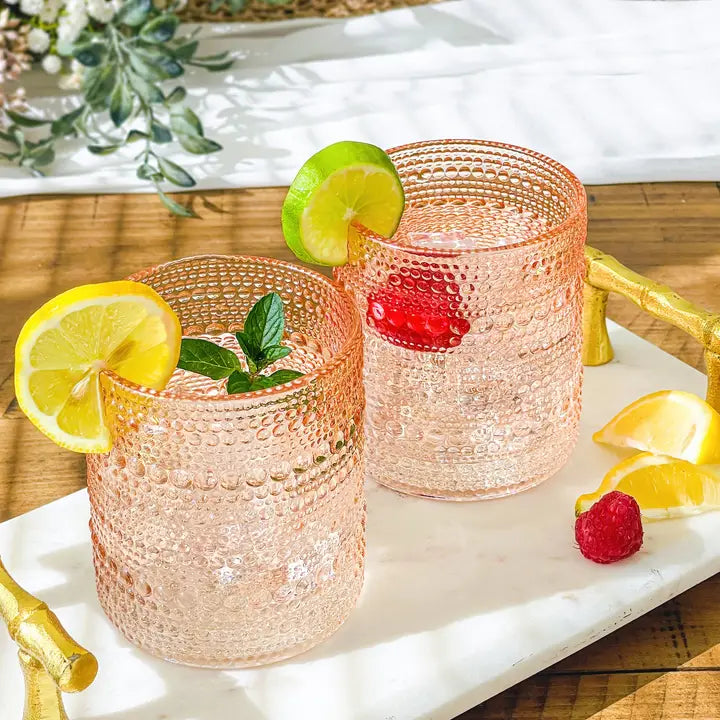 Hobnail Beaded  Drinking Glasses