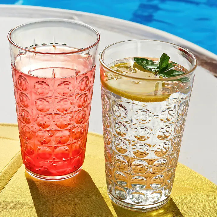 Clear Acrylic Hobnail Bubble Cups{set of 4}