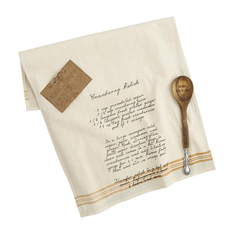 Thanksgiving Reciepe Spoon & Towel Set