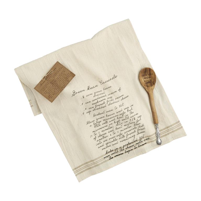 Thanksgiving Reciepe Spoon & Towel Set
