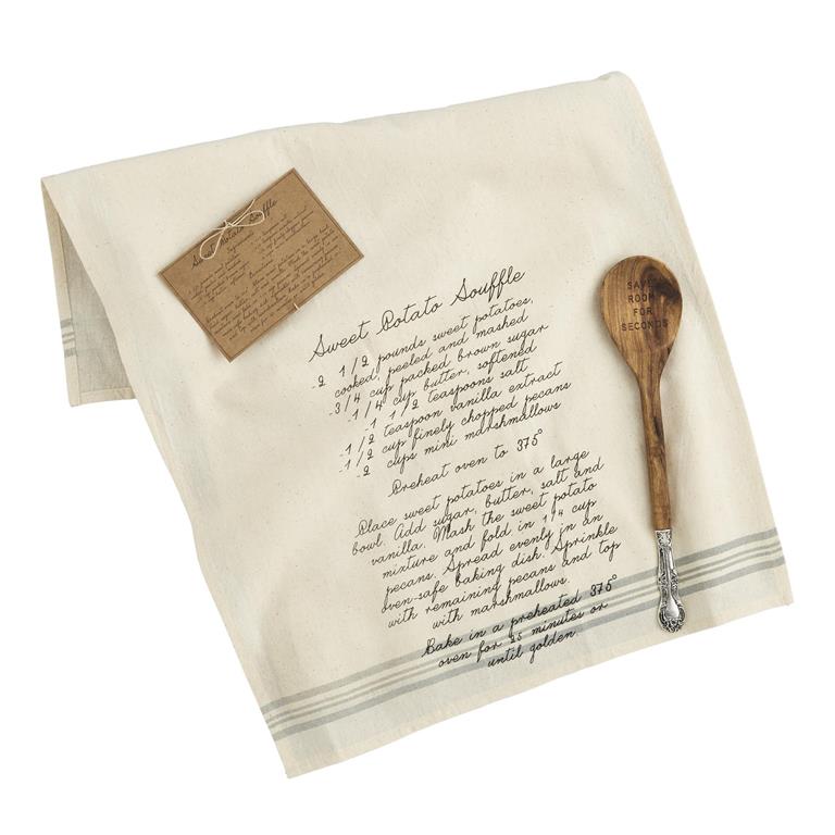 Thanksgiving Reciepe Spoon & Towel Set