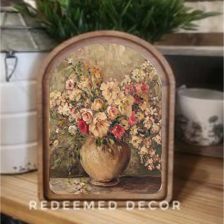 Arch Top Rustic Floral Vase