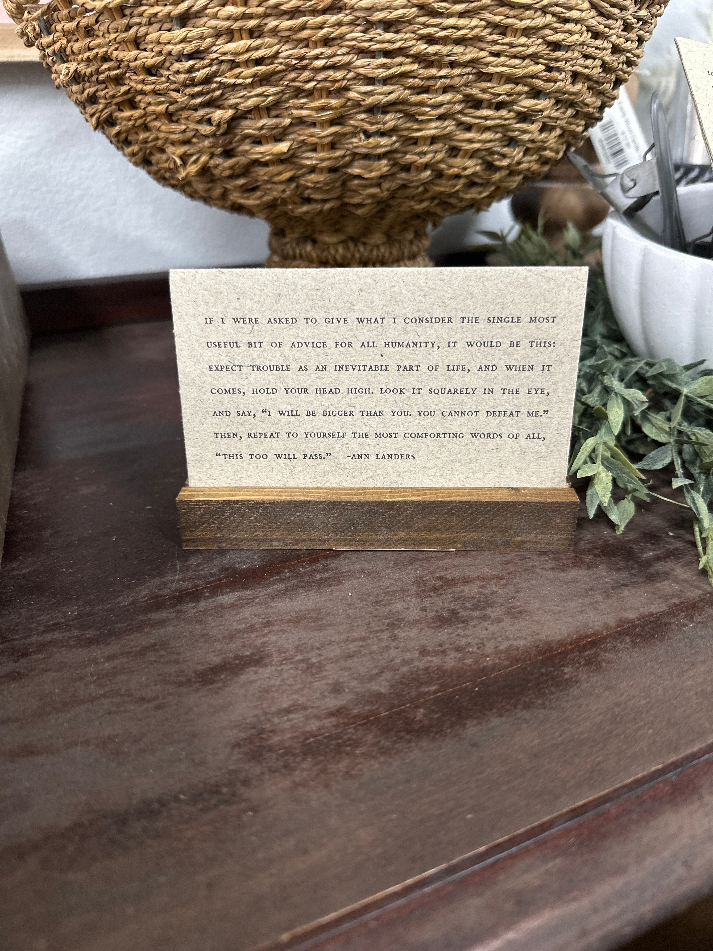 Gathered Thoughts ~ Good Advice