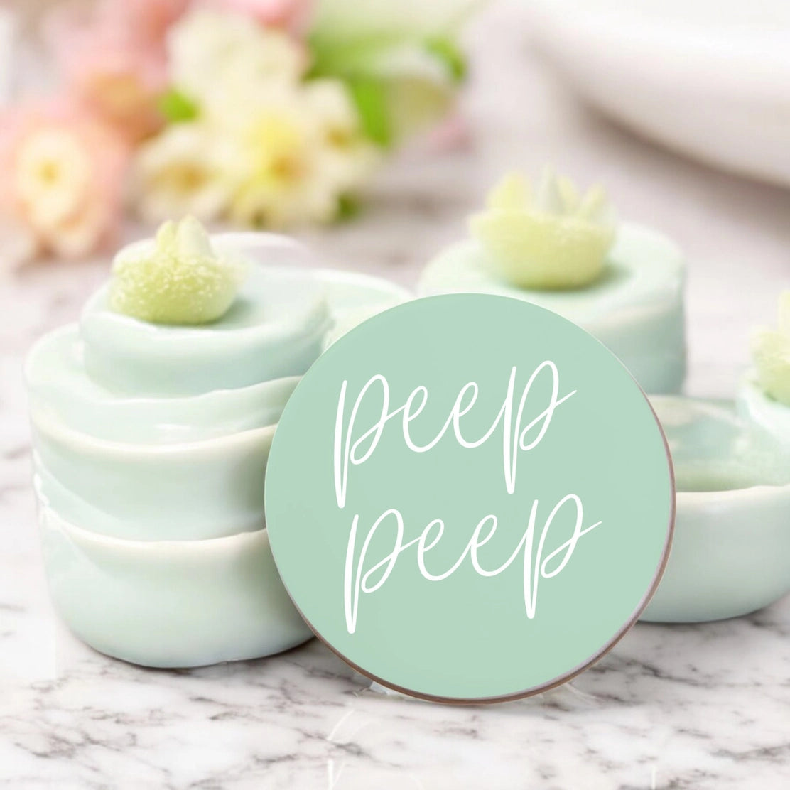 Coffee Bar Spring Ceramic Coasters