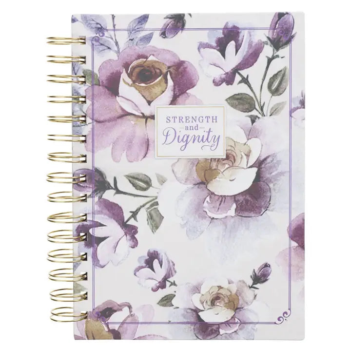 Journal Wirebound Purple Floral