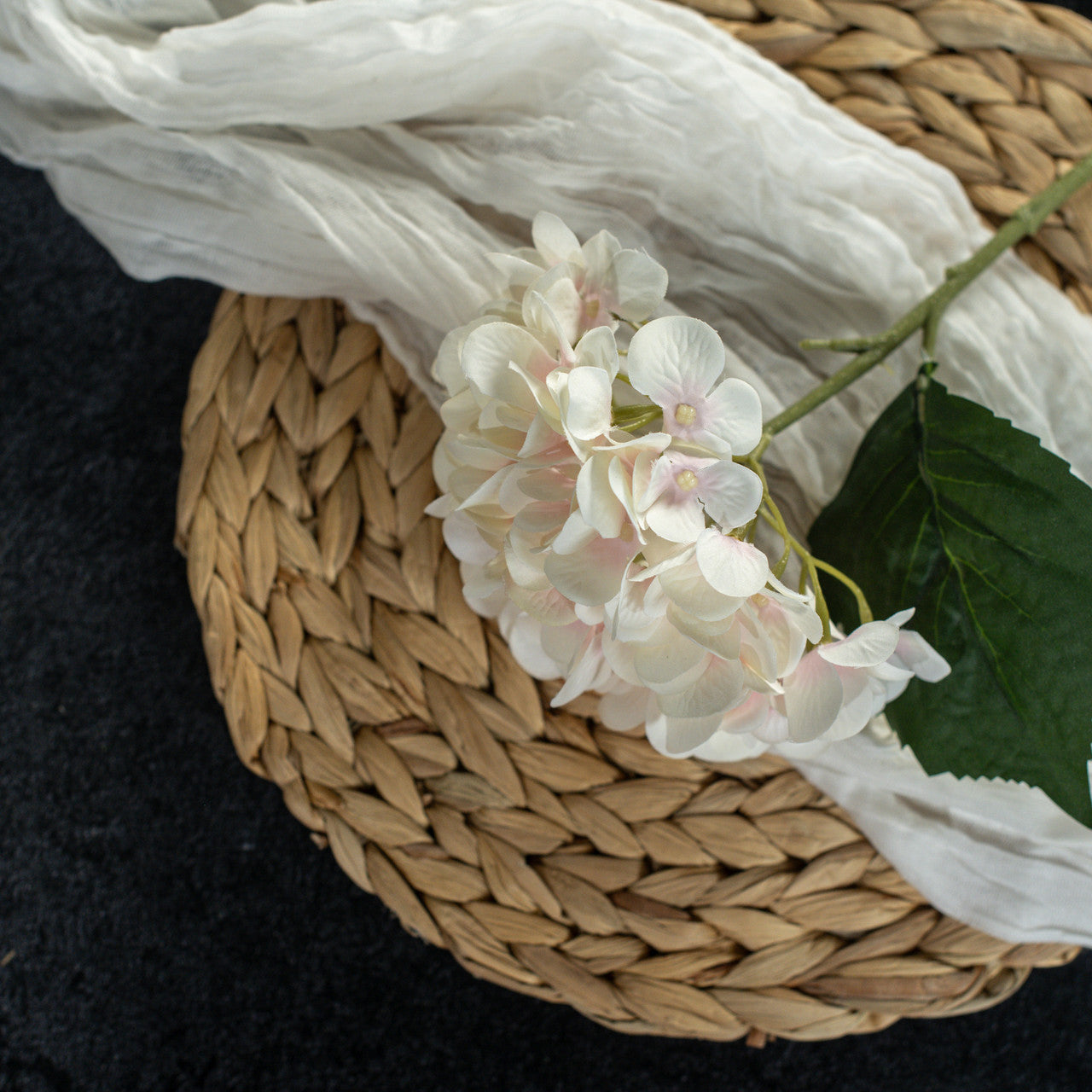 Cream & Pink Hydranga Pick