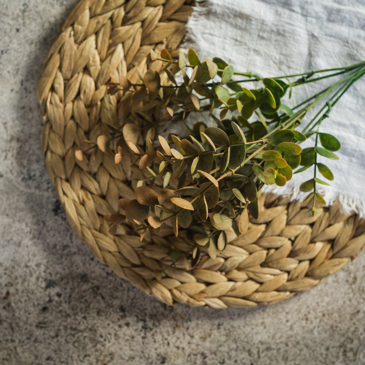 14" Rust Eucalyptus Leaf Spray