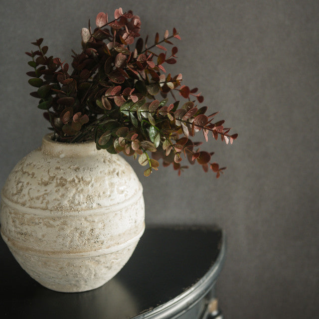 Maroon Eucalyptus Leaf Spray