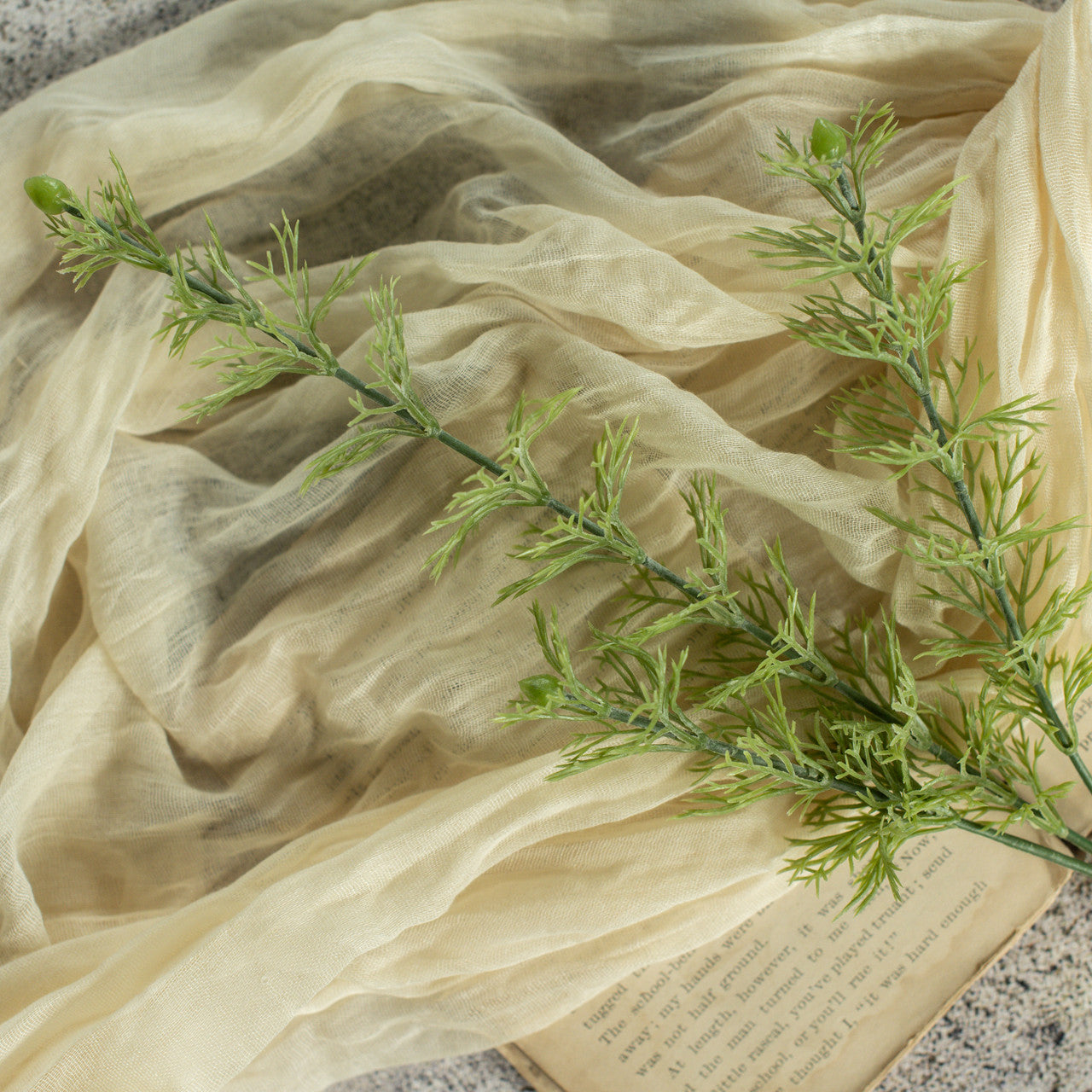 Green Mint Leaf Stem