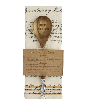 Thanksgiving Reciepe Spoon & Towel Set