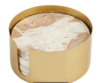 Gold Foiled Edge Marble Coasters