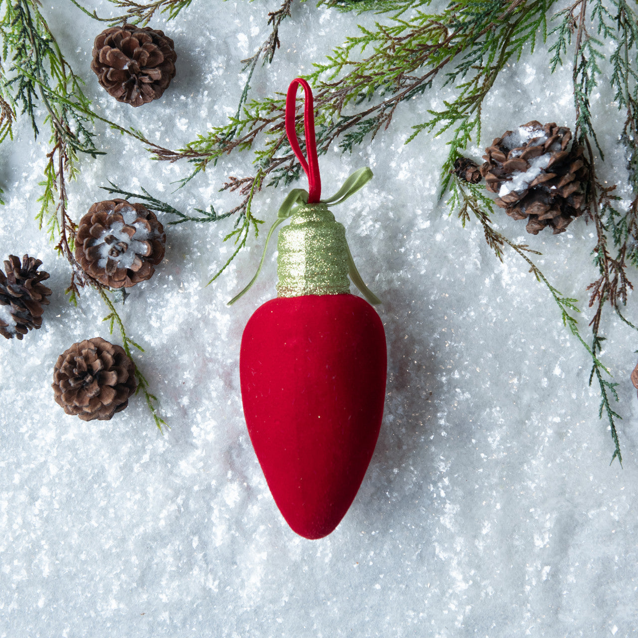 5.5" Red Light Bulb Ornament