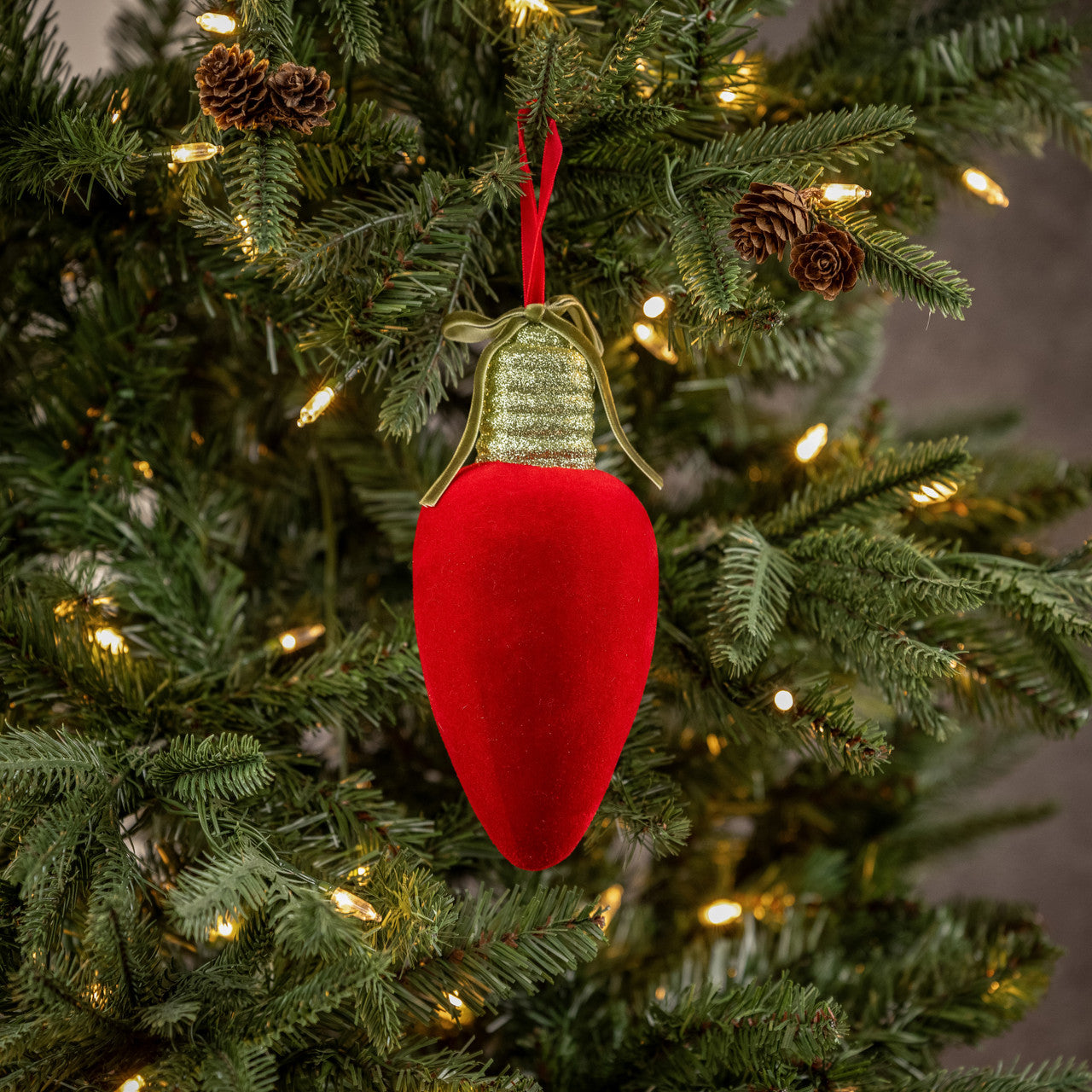 5.5" Red Light Bulb Ornament