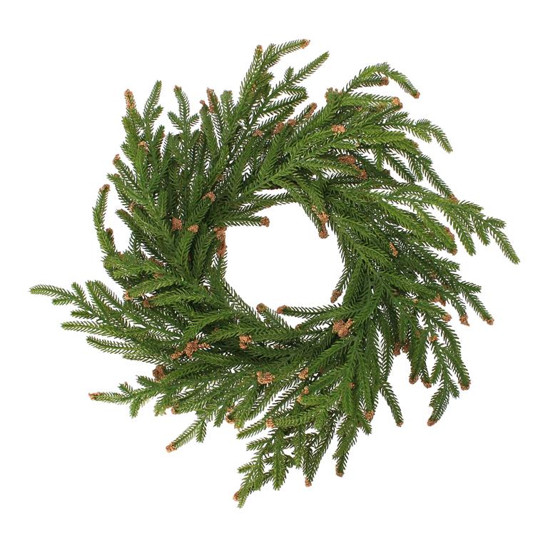 PINE TABLE WREATH WITH MINI BERRY ON TIP