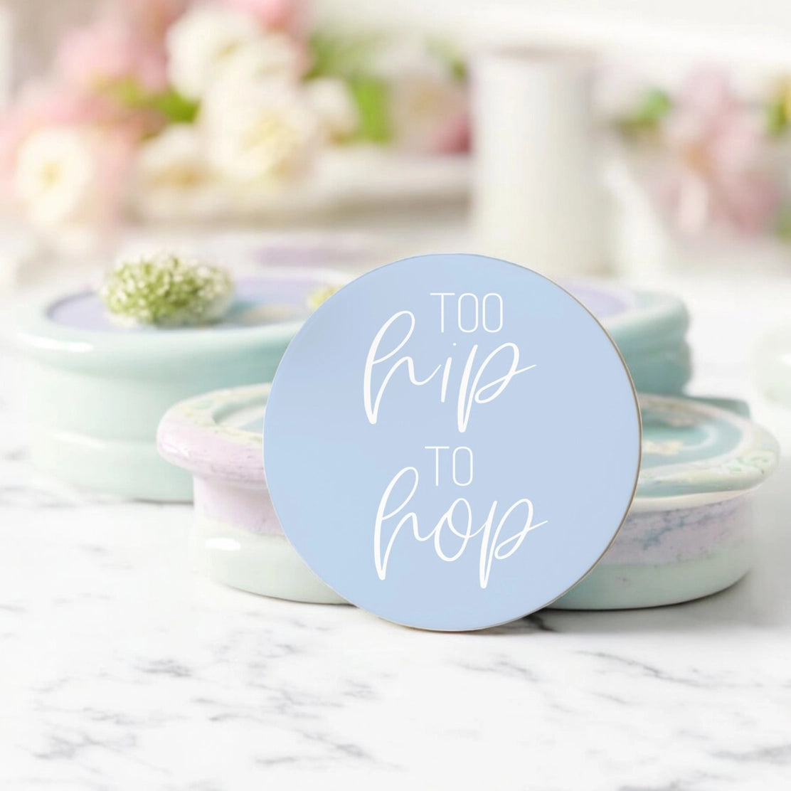 Coffee Bar Spring Ceramic Coasters