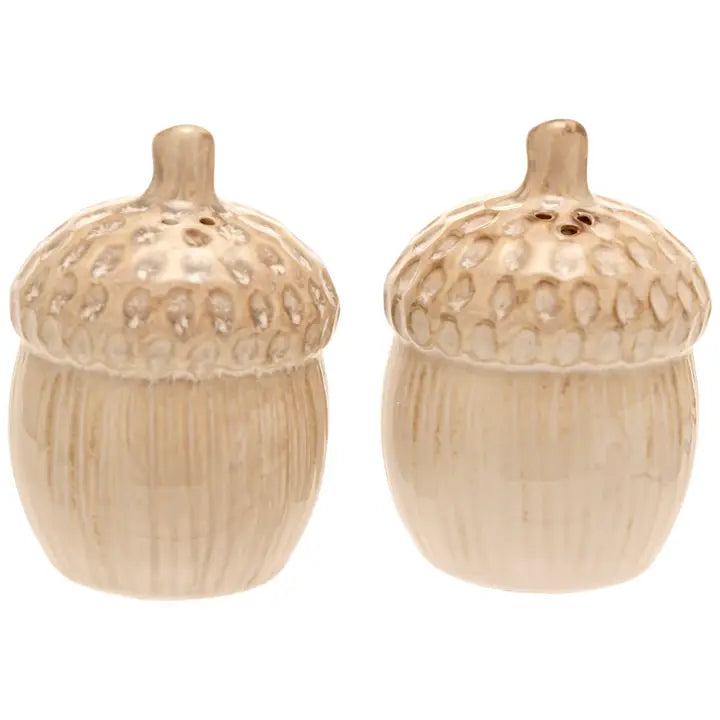 Acorn Stoneware Salt & Pepper Set