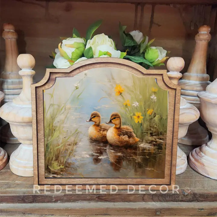 Spring Ducklings Framed Art