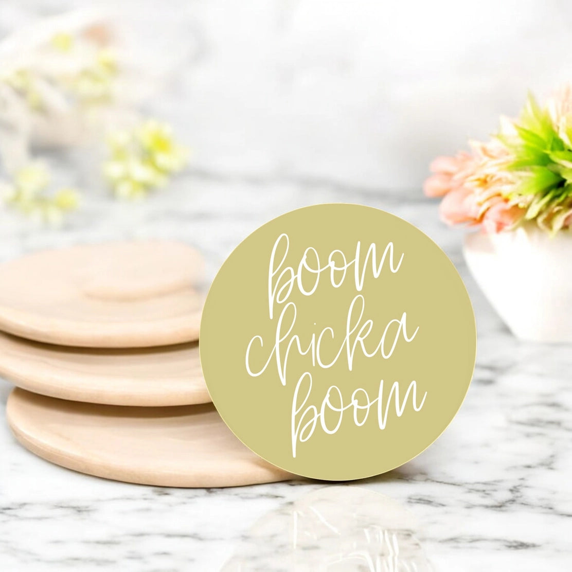 Coffee Bar Spring Ceramic Coasters