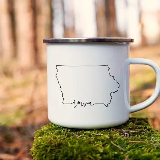 Enamel Mugs~ Iowa