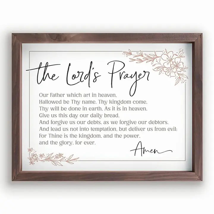 Framed Art The Lord's Prayer