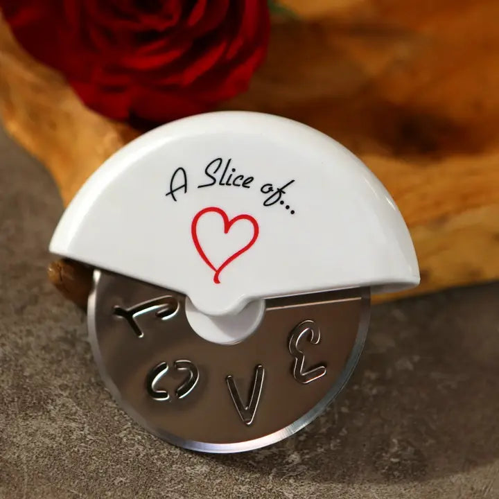 Slice of Love- Stainless Steel Pizza Cutter