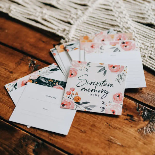 Floral Scripture Memory Cards