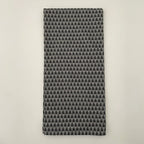 Cotton Handwoven Gray/White Triangle Print Dishtowel