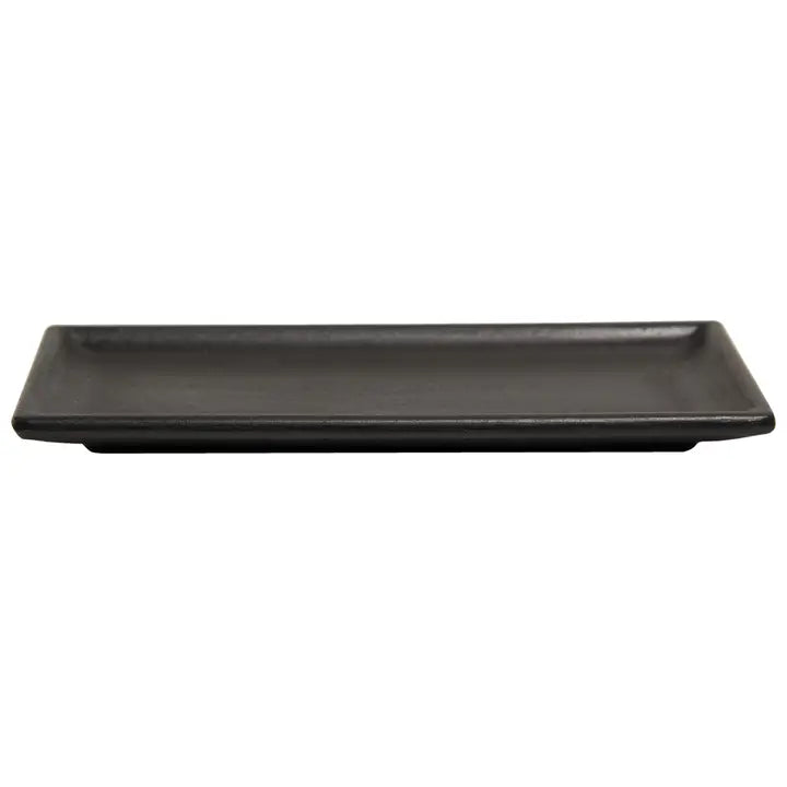 Black Wooden Rectangular Tray
