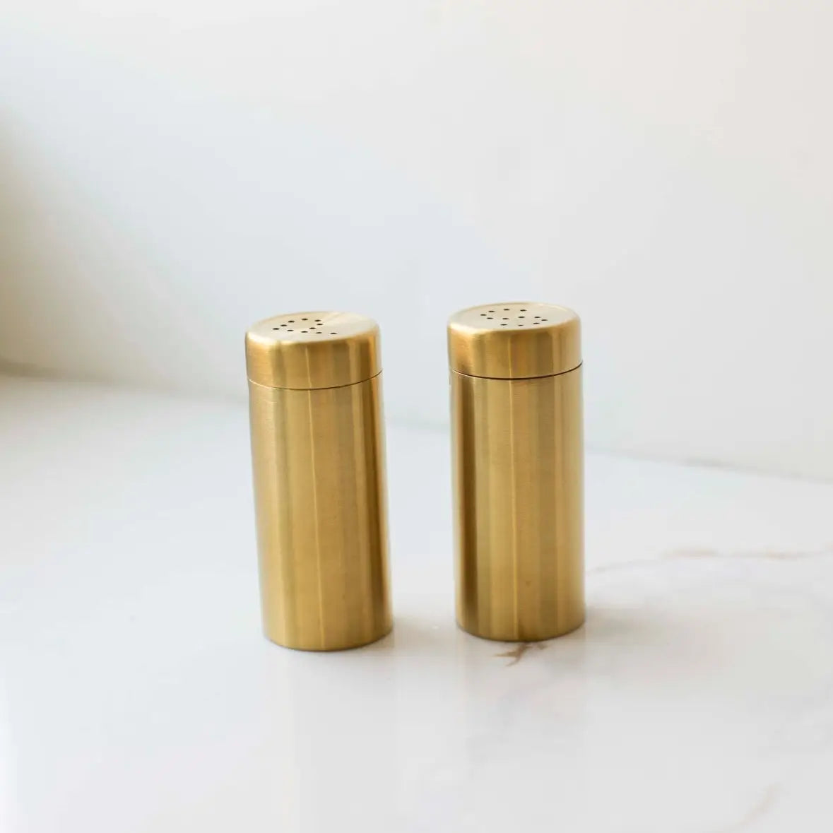 Brass Salt and Pepper Shakers