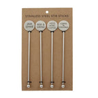 Stainless Steel Stir Sticks - Coffee