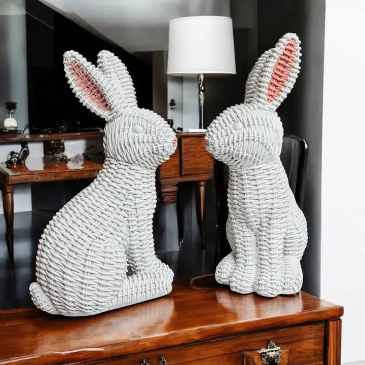 Large Rattan Rabbit Rattan Bunny – 400 RS Home & Design
