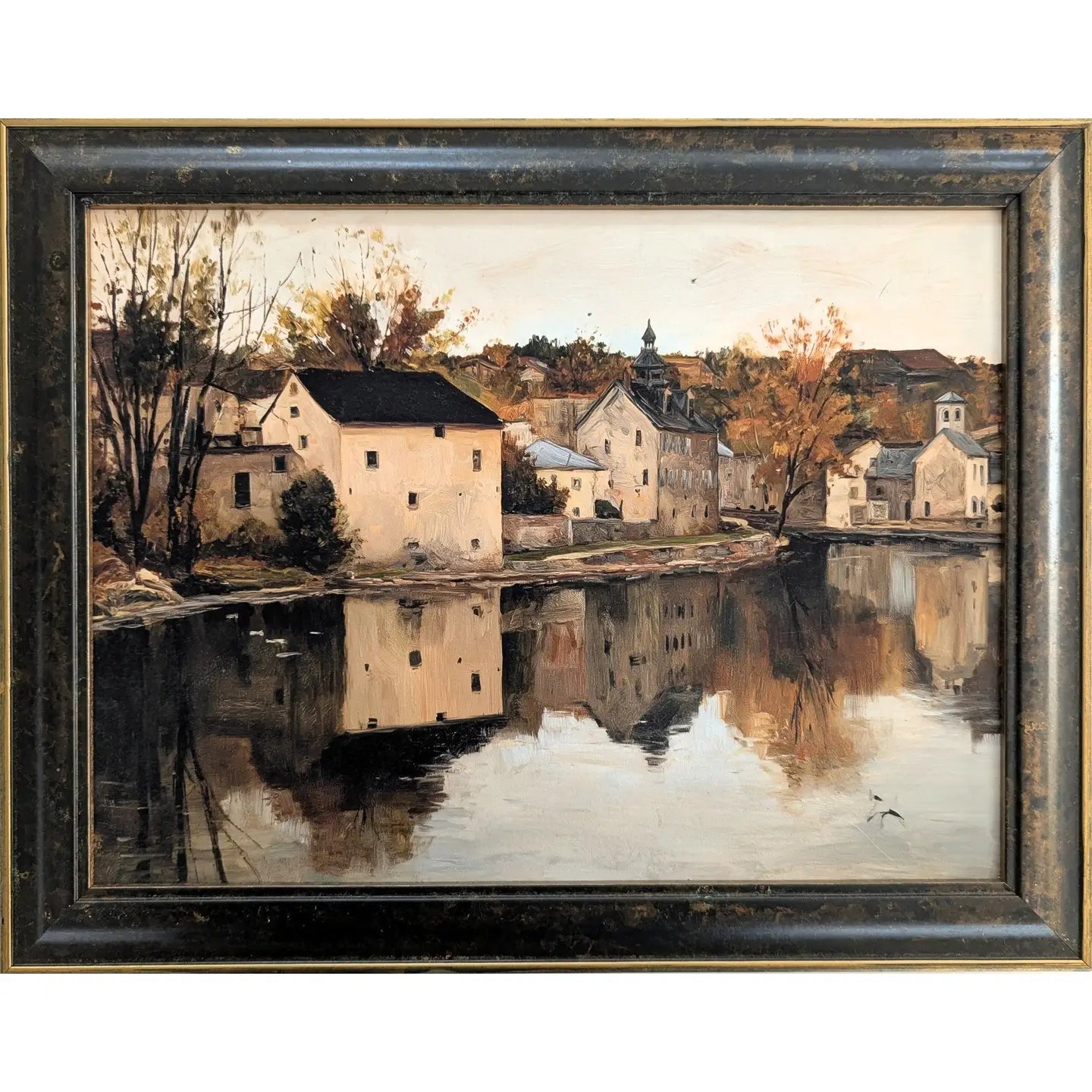 A Reflective Village – Vintage Wall Art