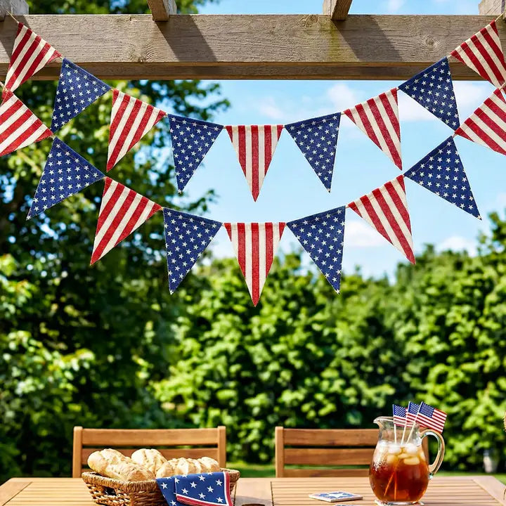 Stars and Stripes Pennant Banner