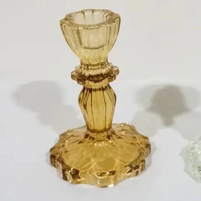 Glass Candlestick Holder