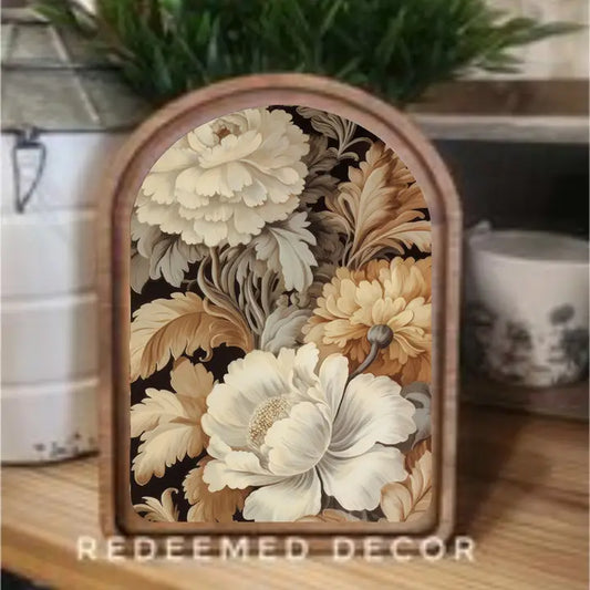 Arch Top Floral Neutral