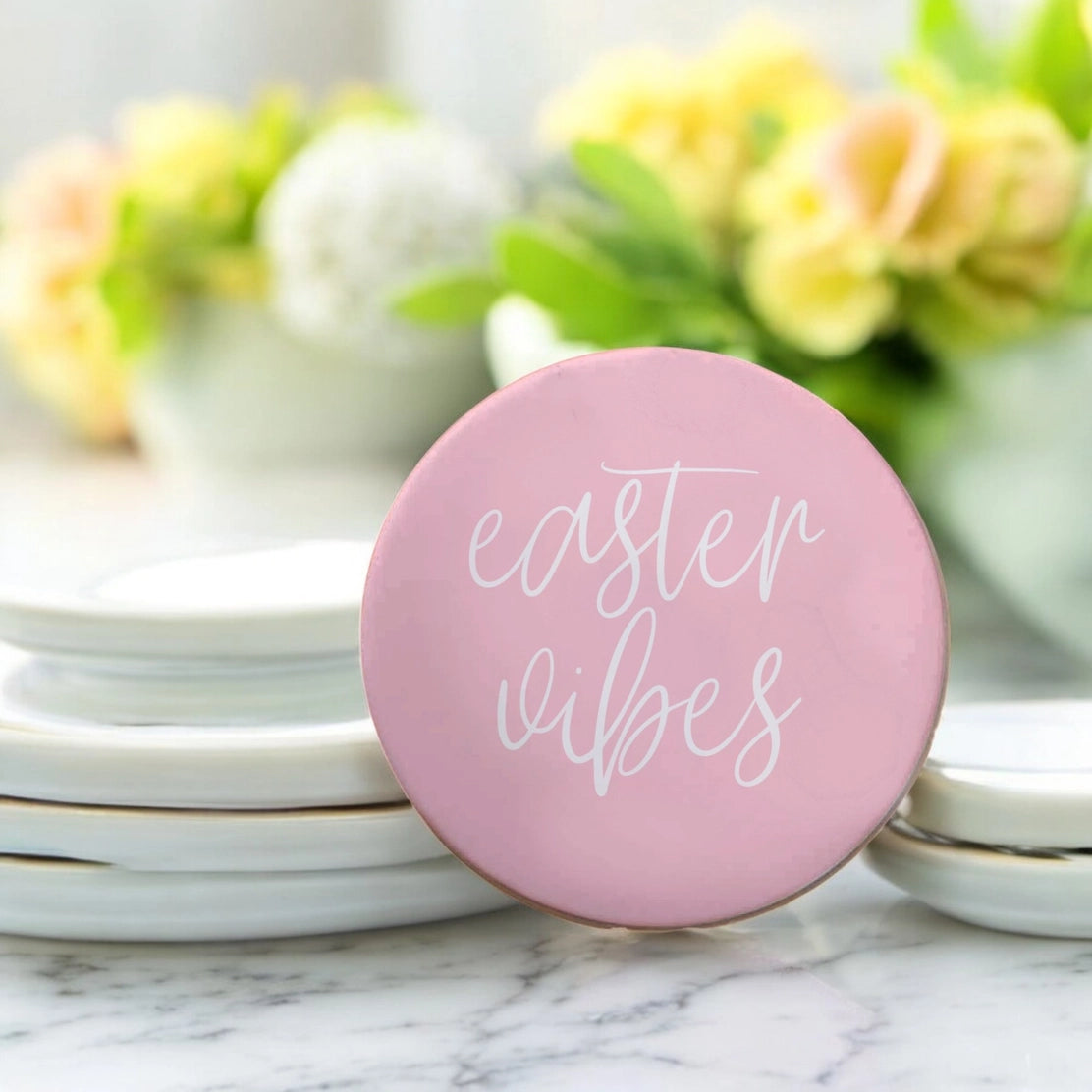 Coffee Bar Spring Ceramic Coasters