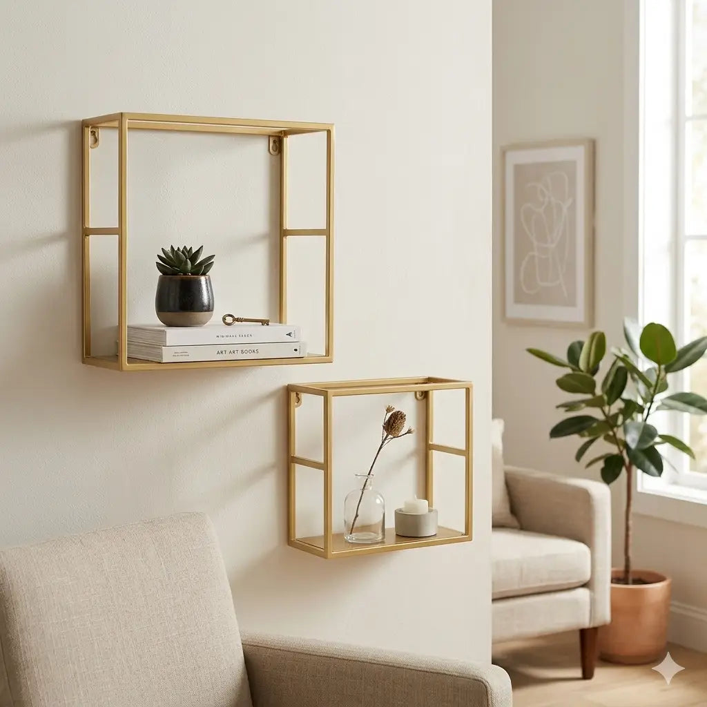 Gold Metal Shelf