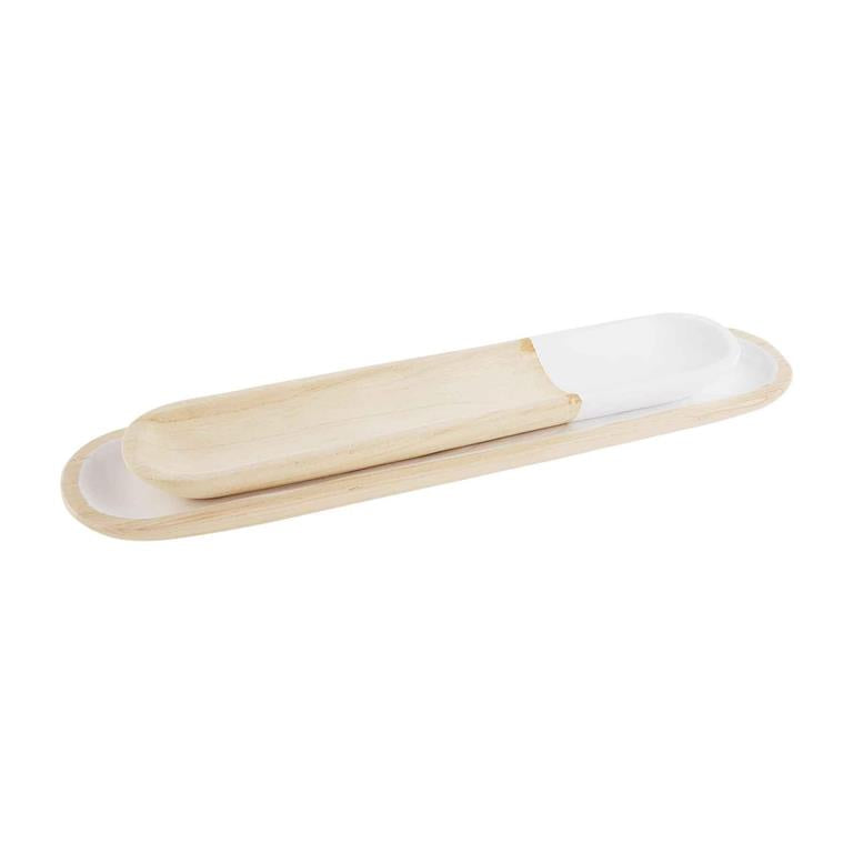 White Two-Tone Skinny Boards