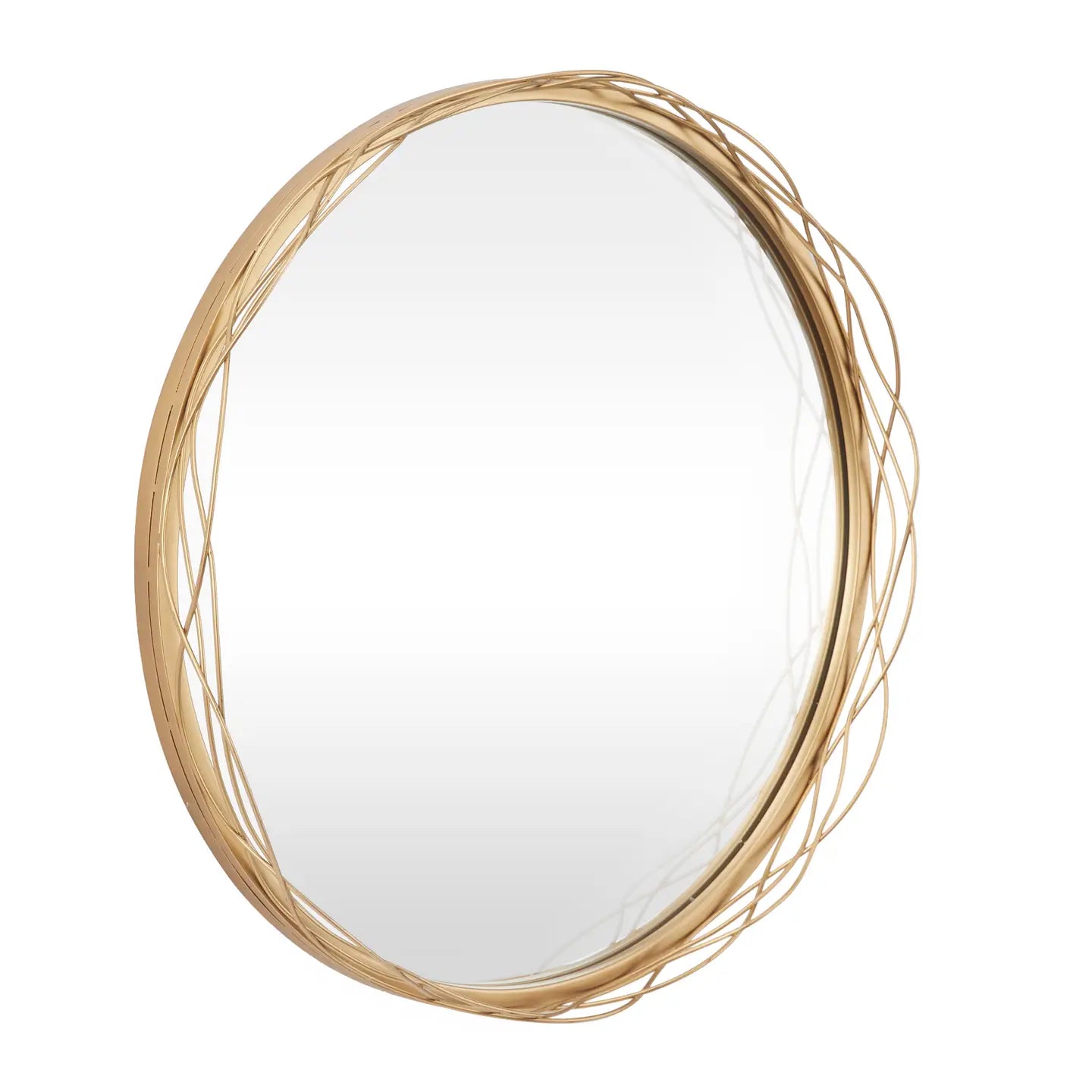Glam Gold Metal Wall Mirror