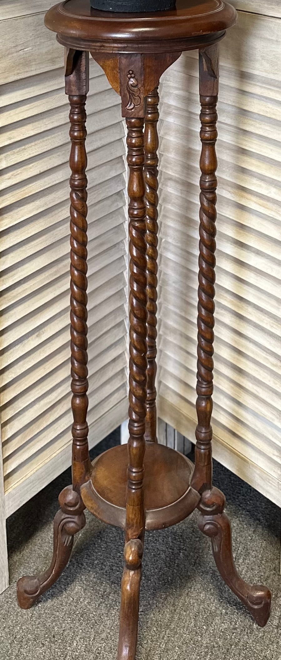 Antique Barley Twist Plant Stand