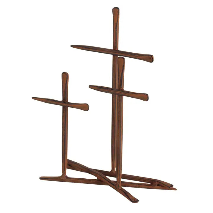 Tabletop Cross Metal Golgotha Nail