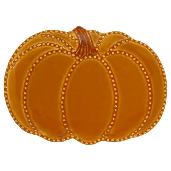 Beaded Pumpkin Plate