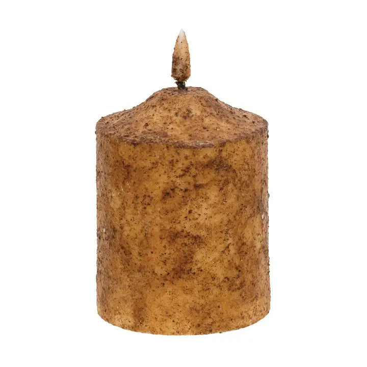Burnt Ivory Pillar Candle