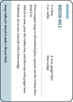 Cocktail Recipes Cards
