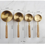 Gold Stainless Meausing Cups and Spoons