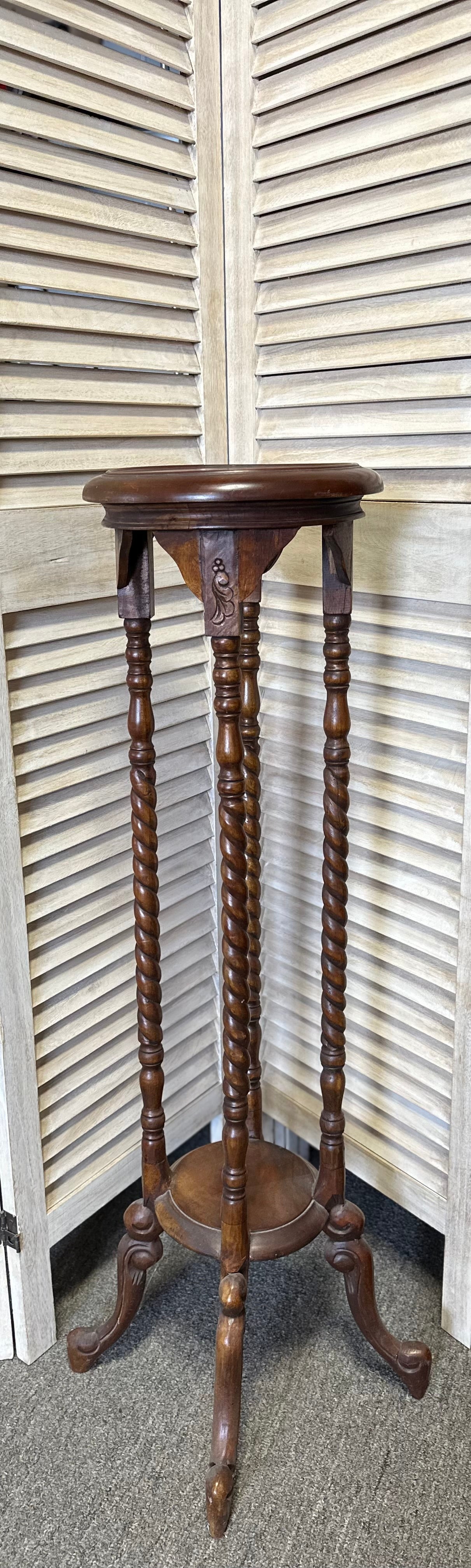 Antique Barley Twist Plant Stand