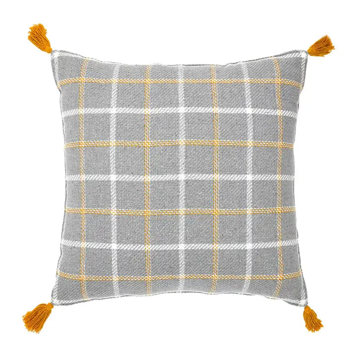 Harvest Blessings Woven Plaid Pillow