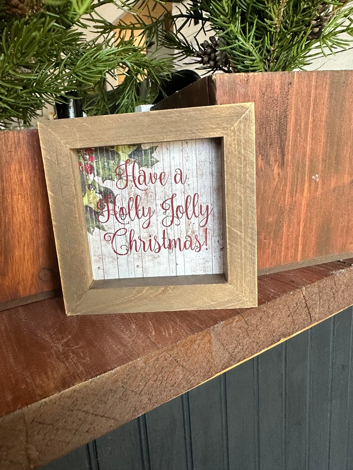 Mini Sign Holly Jolly